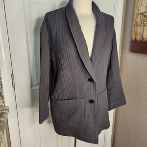 Madewell charcoal gray lightweight blazer